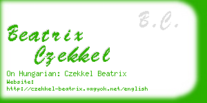 beatrix czekkel business card
